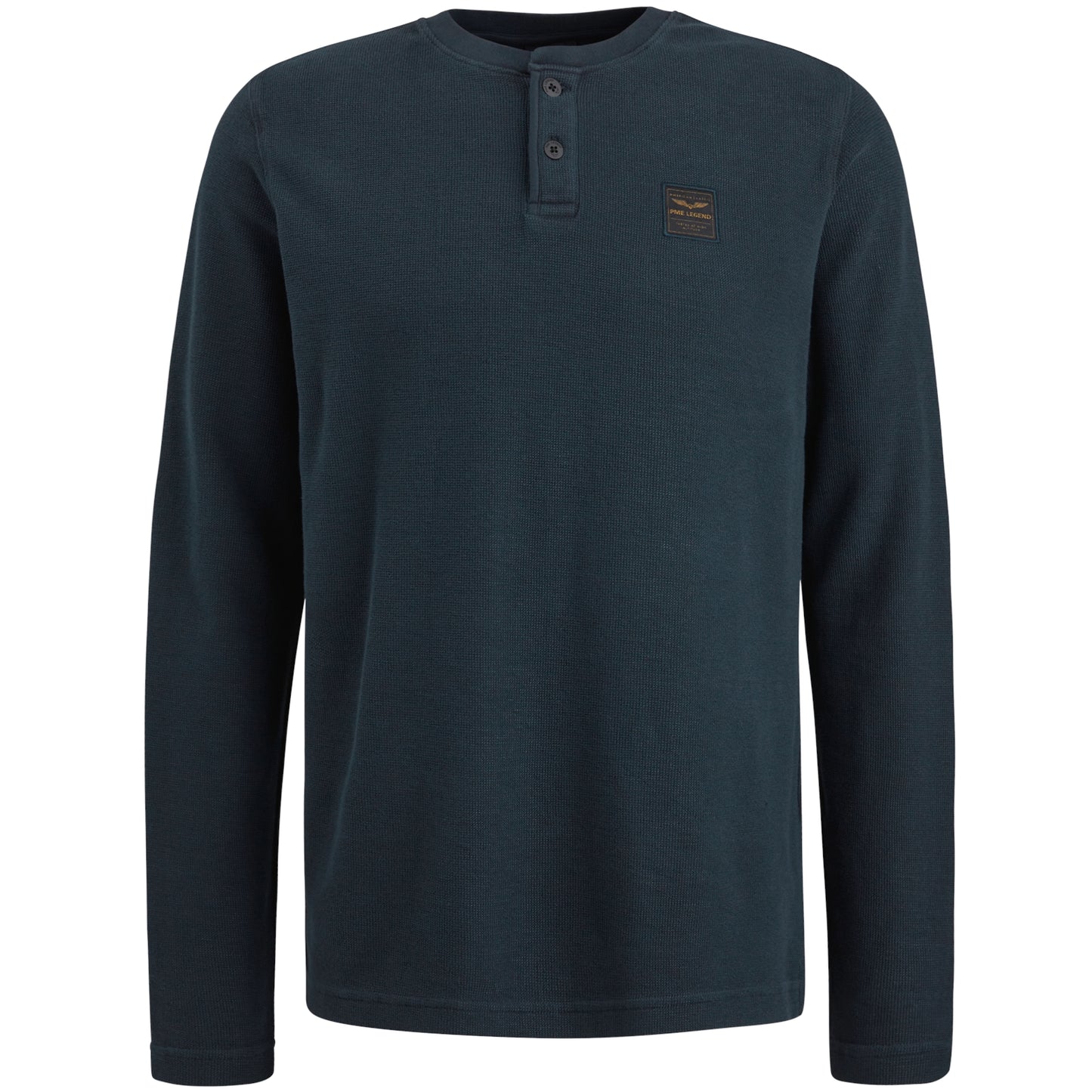 Long sleeve r-neck structured pique gd