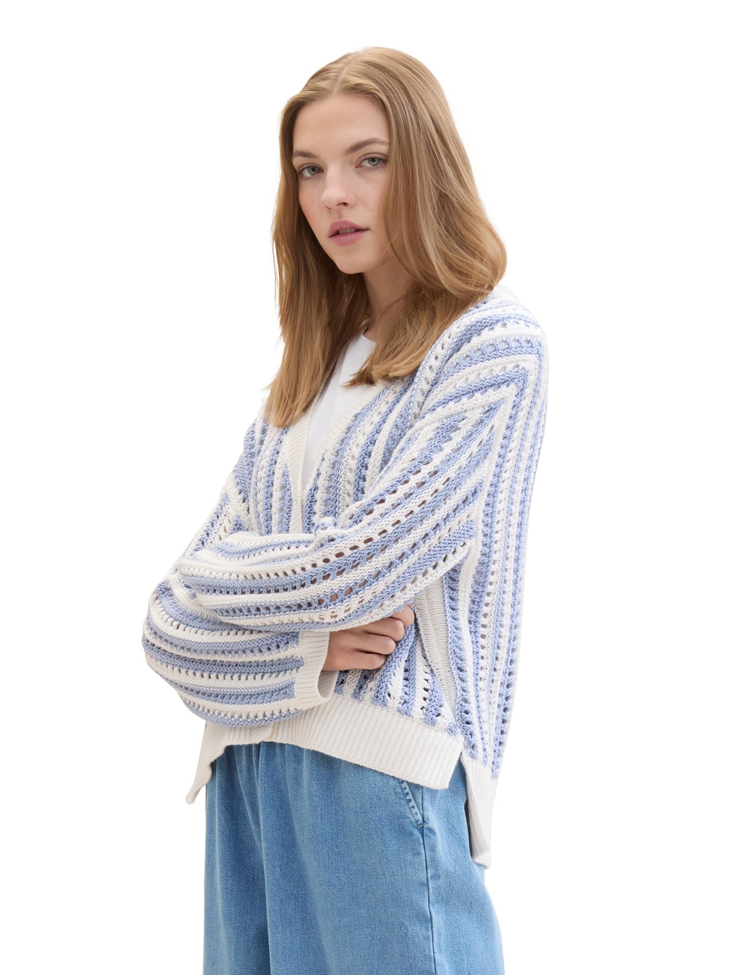 open structure cardigan