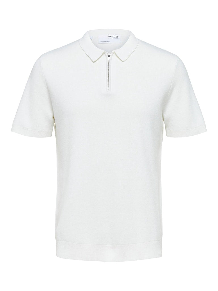 SLHFLORENCE SS KNIT ZIP POLO B