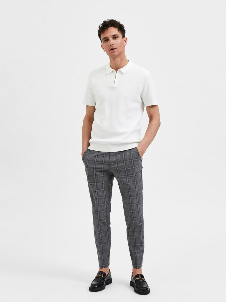 SLHFLORENCE SS KNIT ZIP POLO B