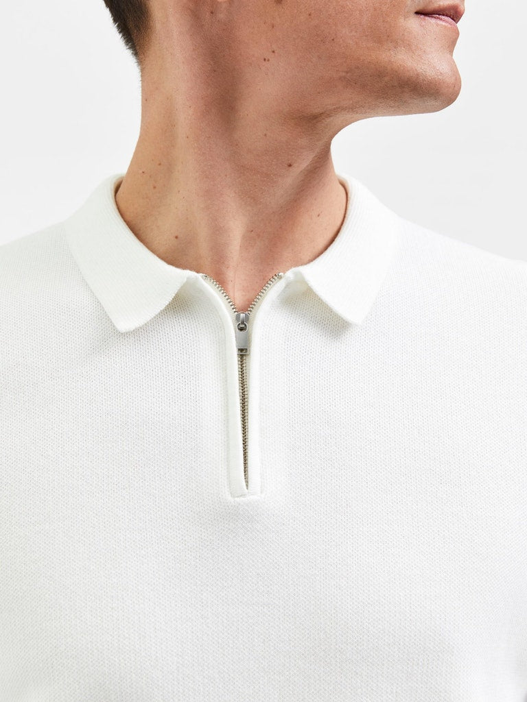 SLHFLORENCE SS KNIT ZIP POLO B