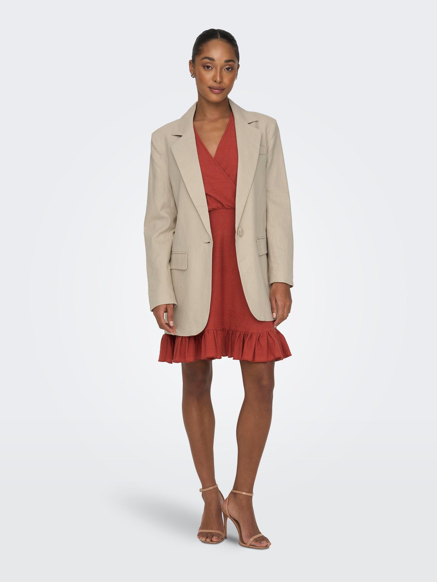 ONLCARO-LANA L/S OVS LIN BLAZER TLR NOOS