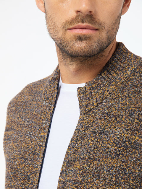 Denim Academy Stehkragen-Strickjacke