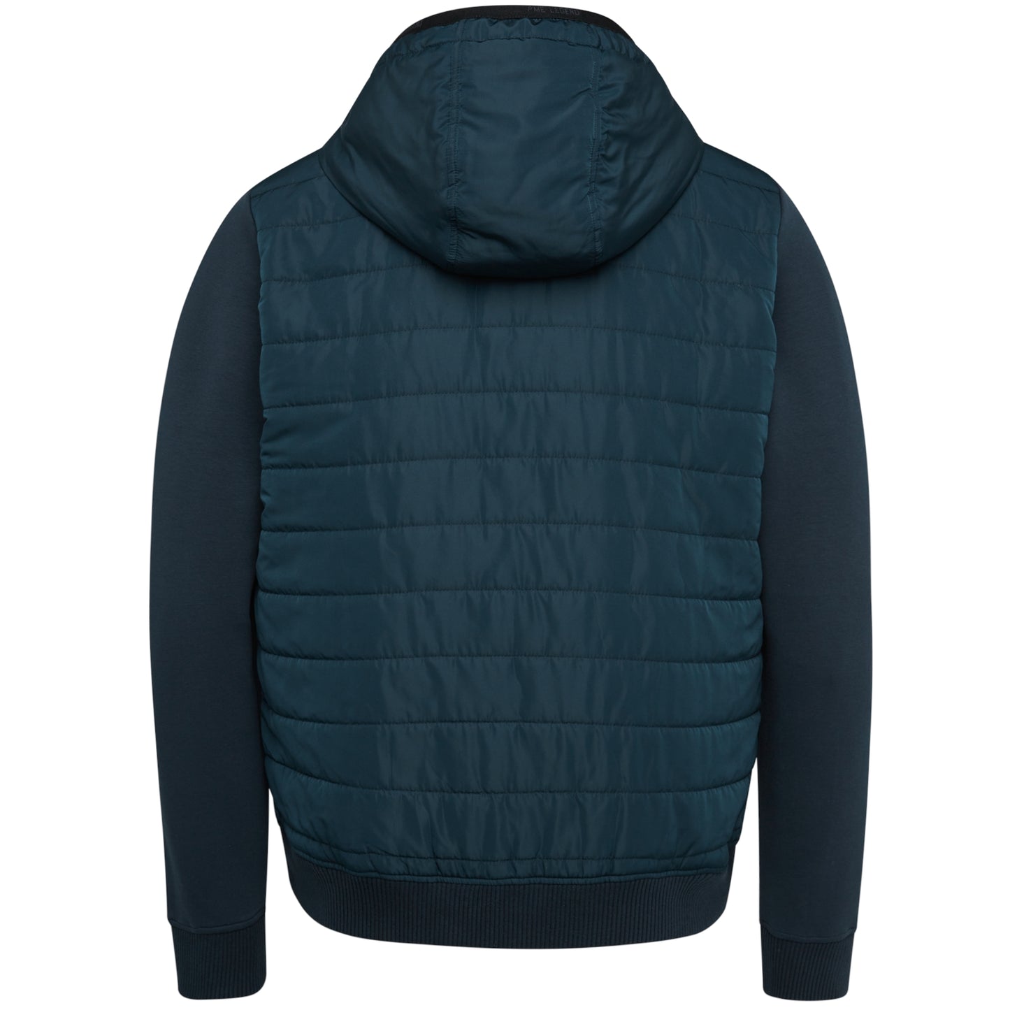 Hooded jacket interlock mix padded nylon