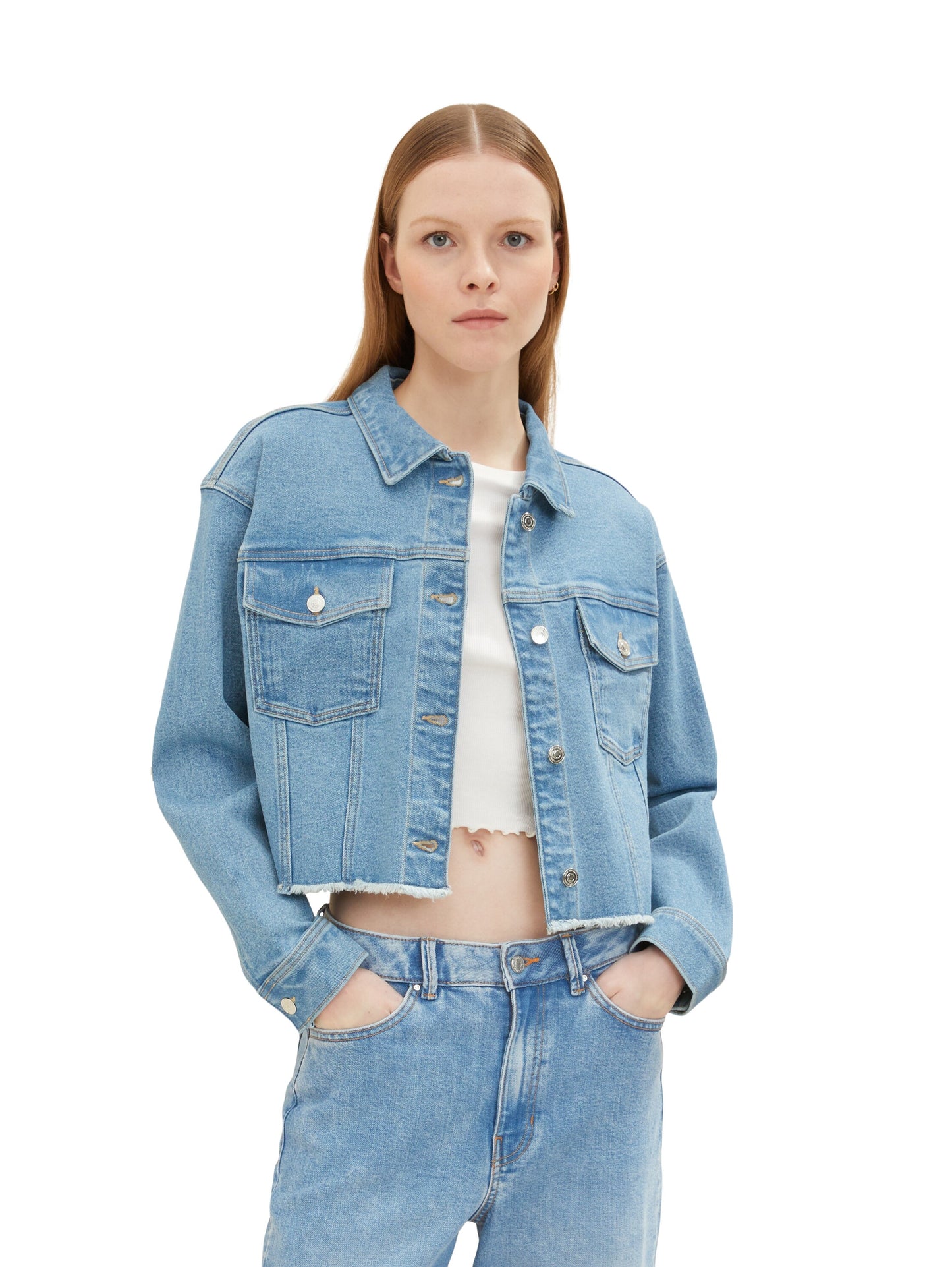 Cropped Jeansjacke