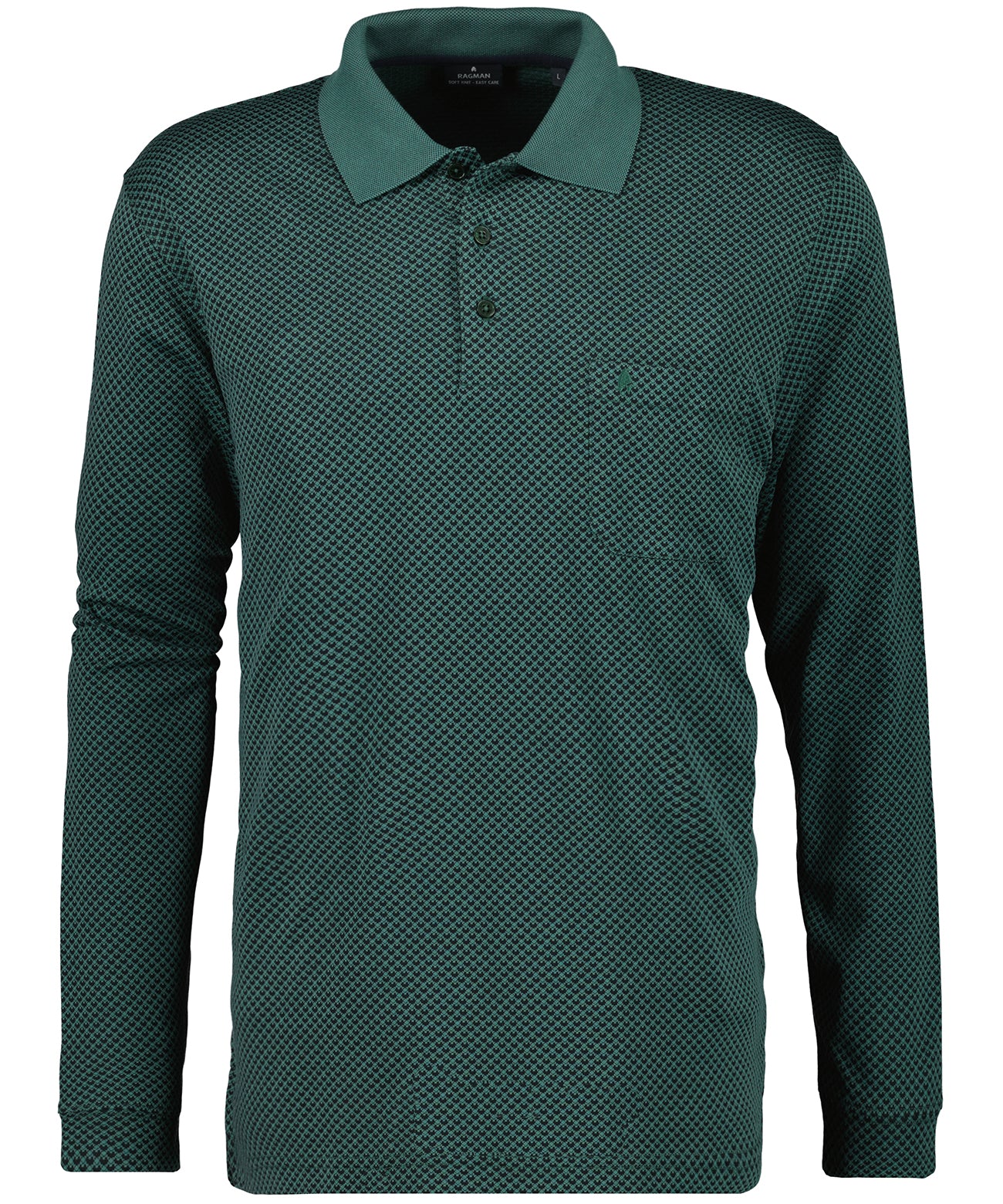 Softknitpolo Jacquard, Langarm