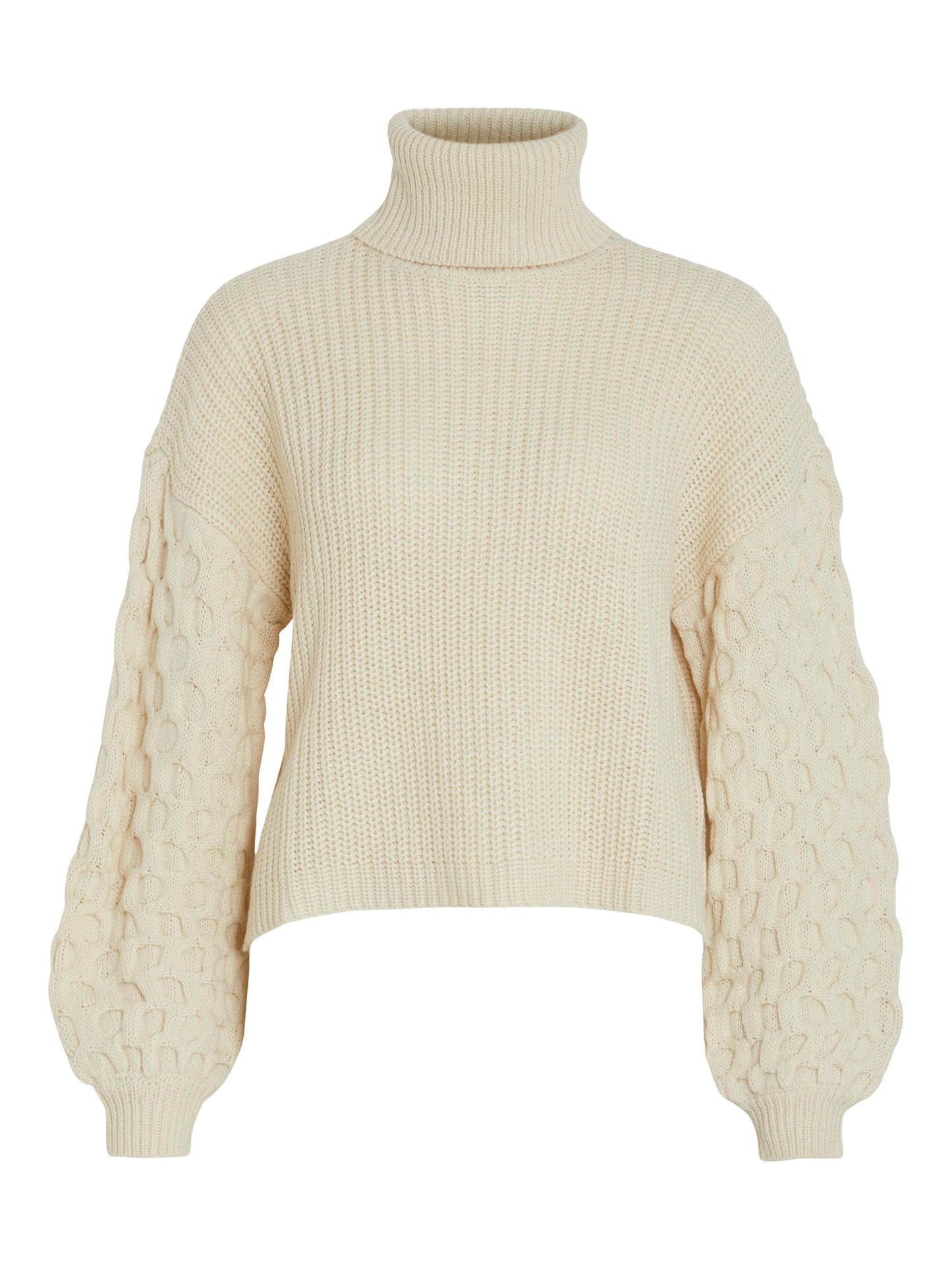 VIOA ROLLNECK L/S DETAIL KNIT TOP/BF