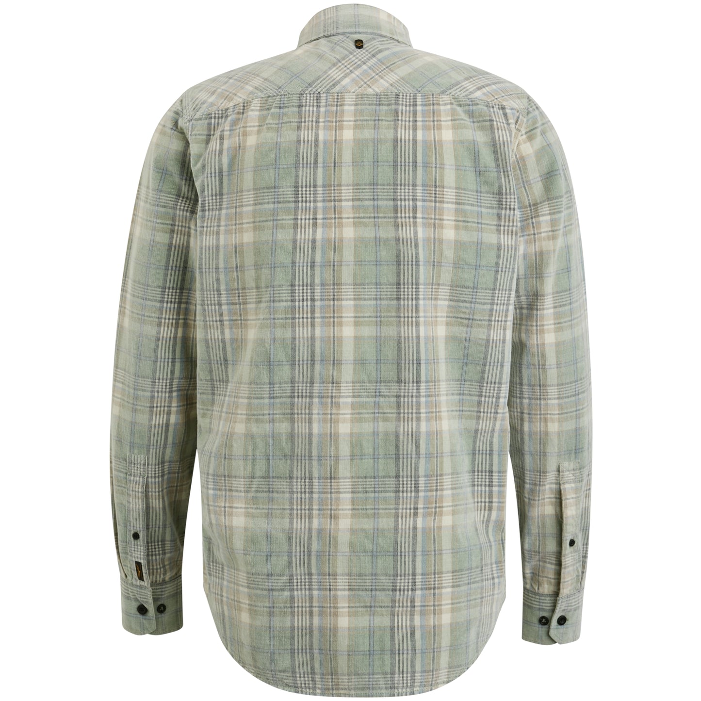 Long Sleeve Shirt Fine Corduroy Yarn Dyed Check