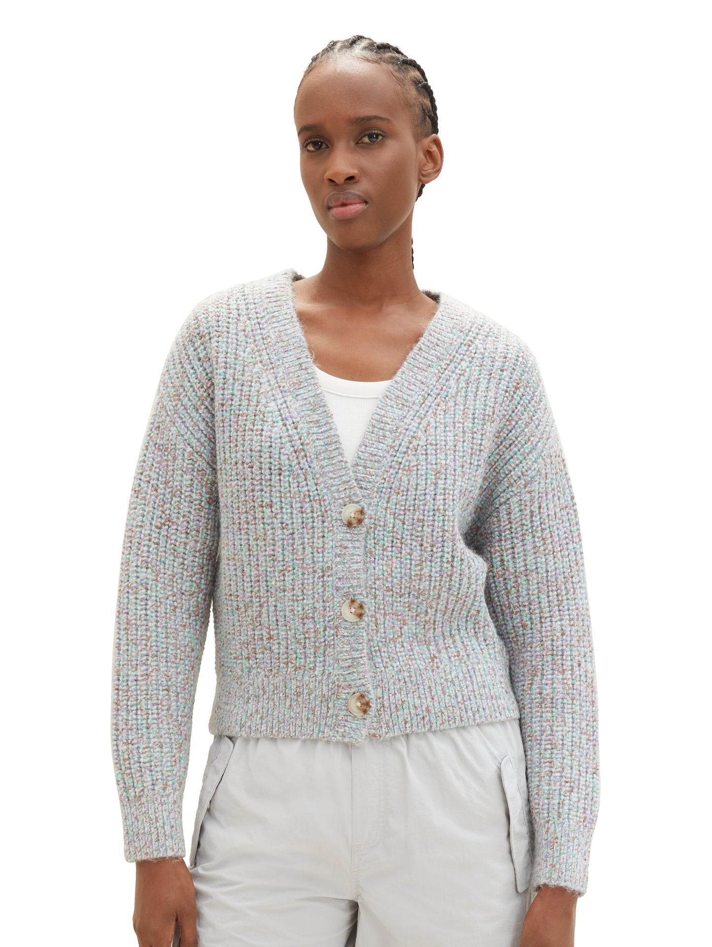 Multicolour Cardigan mit recyceltem Polyester