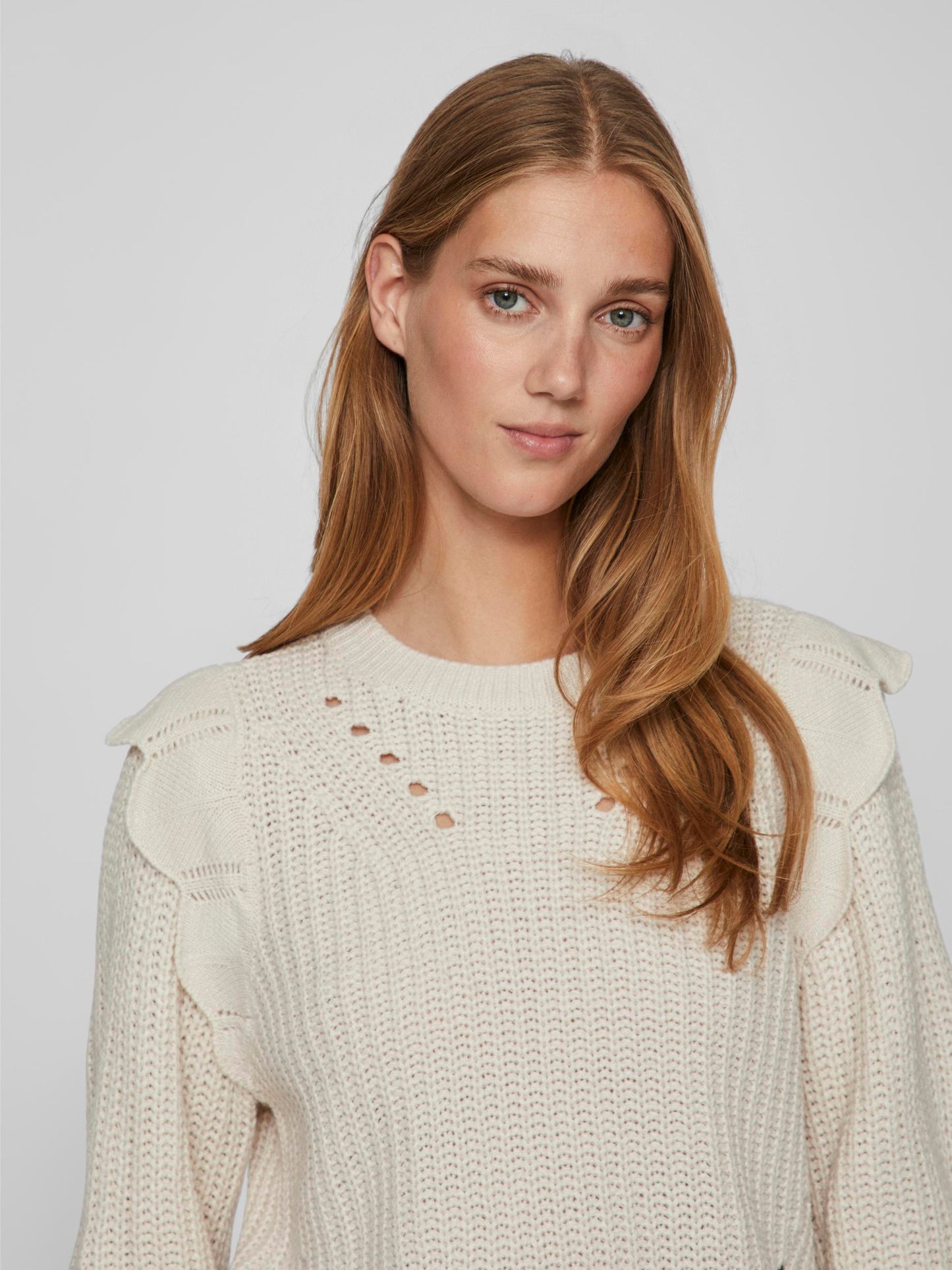 VINORILA NEW L/S POINTELLE KNIT TOP