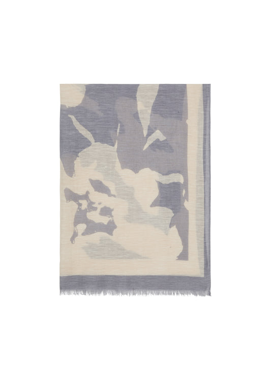 Scarf, cotton-linen, printed