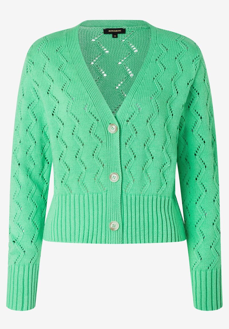 Ajour Cardigan  march green  Frühjahrs-Kollektion