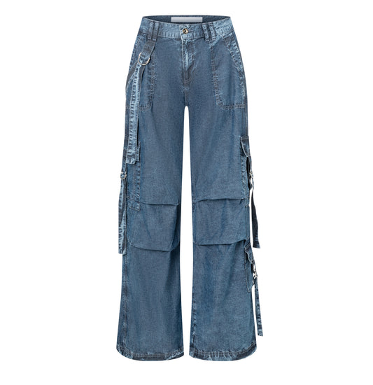 MAC JEANS - CARGO, Denim papertouch