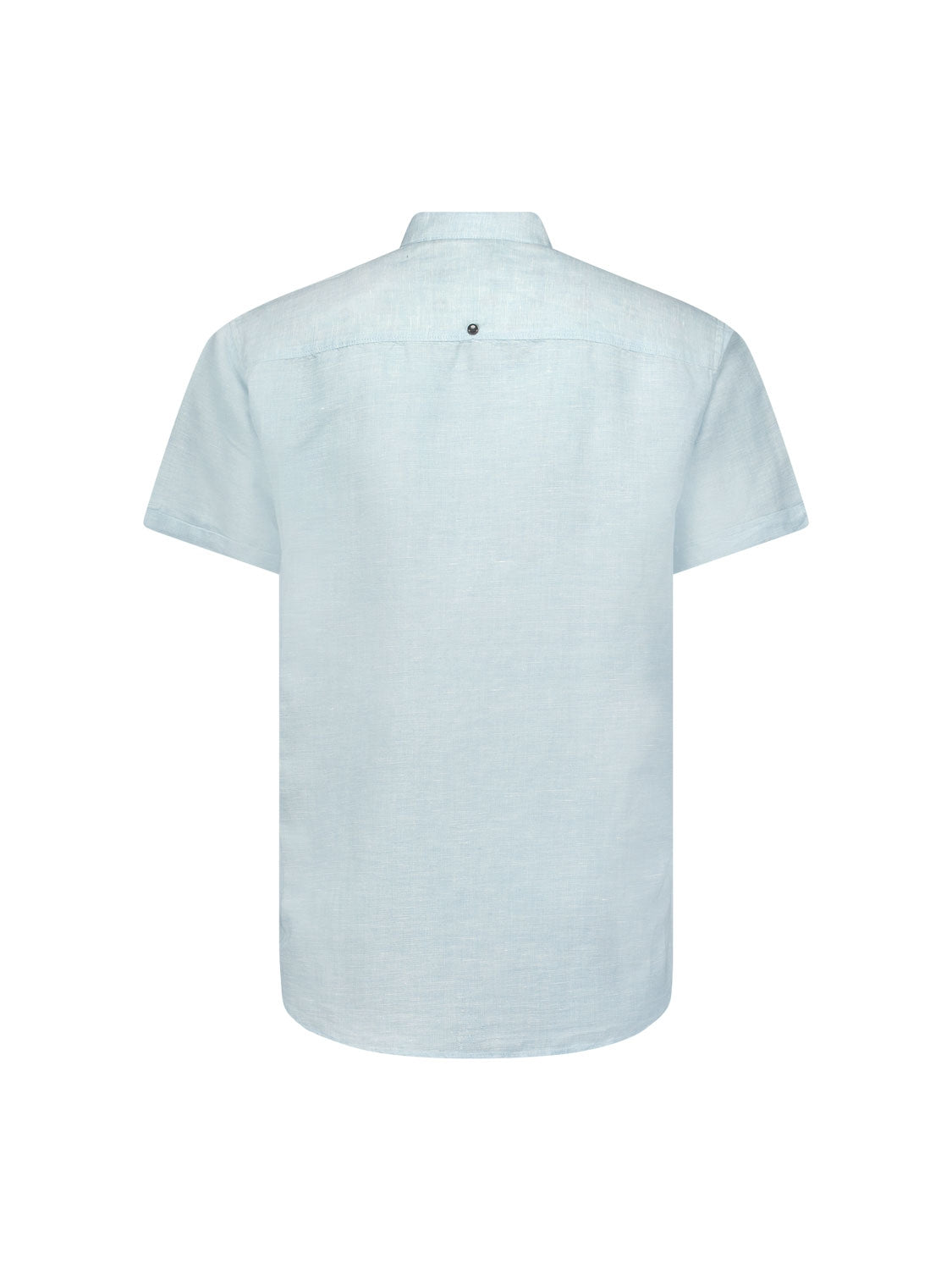 Shirt Short Sleeve Granddad 2 Coloured Melange With Linen