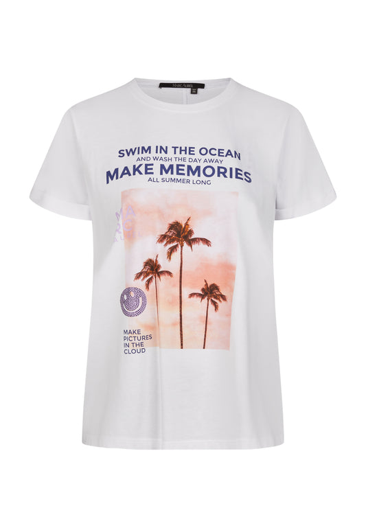 T-Shirt mit Palmen-Frontprint