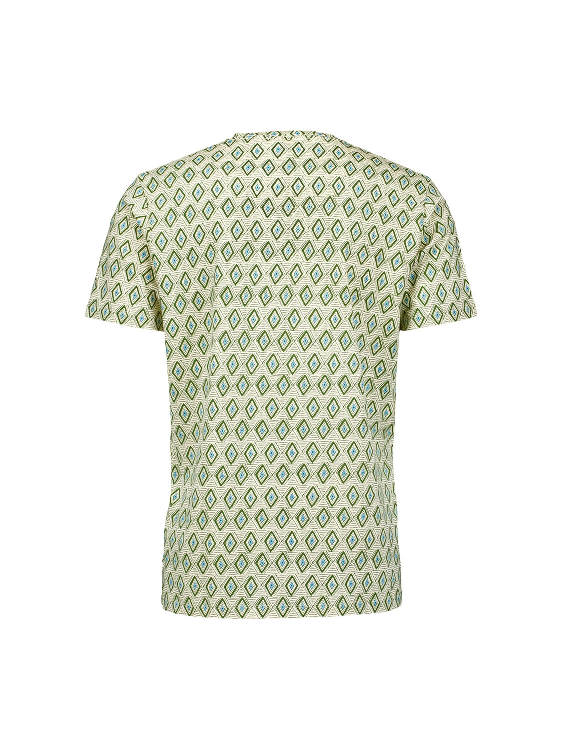 T-Shirt Crewneck Allover Printed Garment Dyed Slub