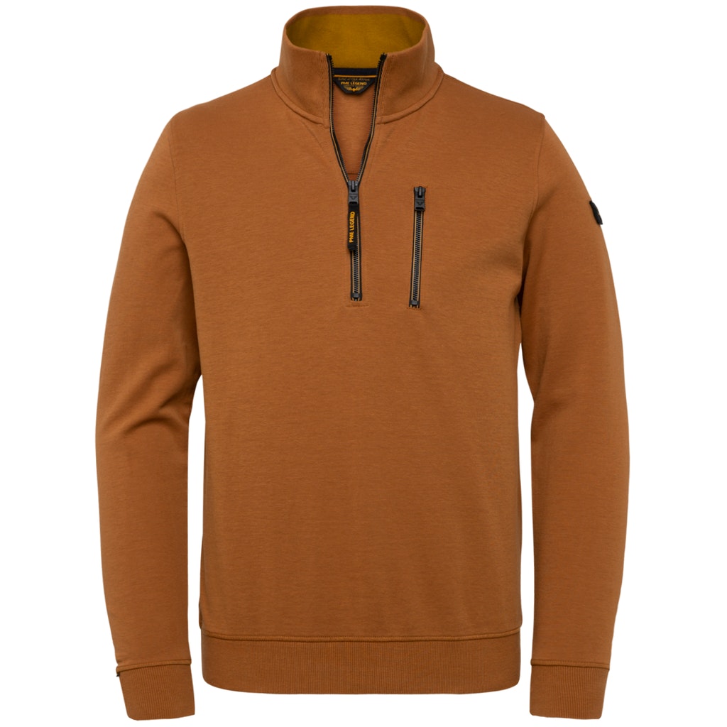 Half zip collar interlock jersey