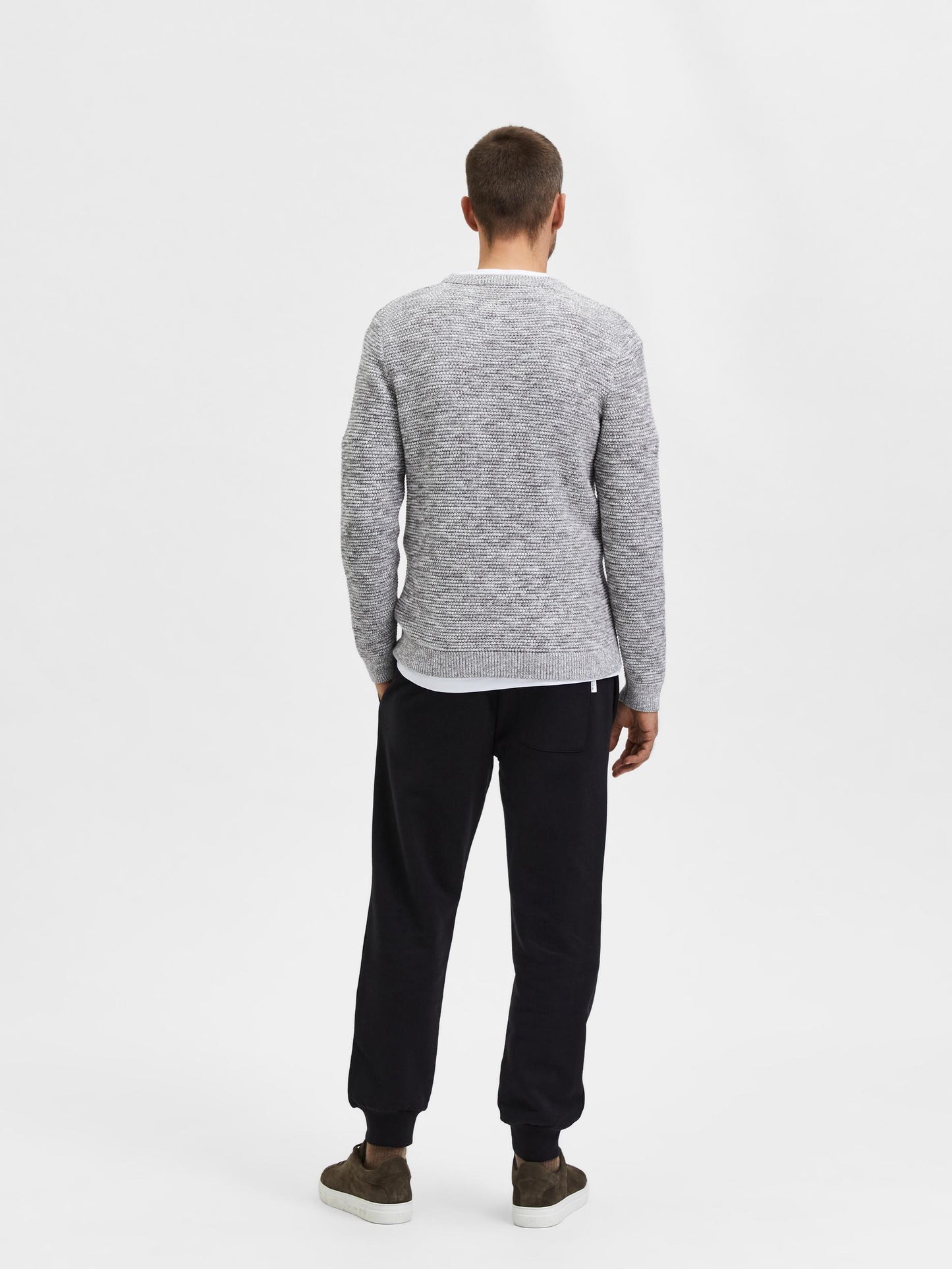 SLHVINCE LS KNIT BUBBLE CREW NECK NOOS