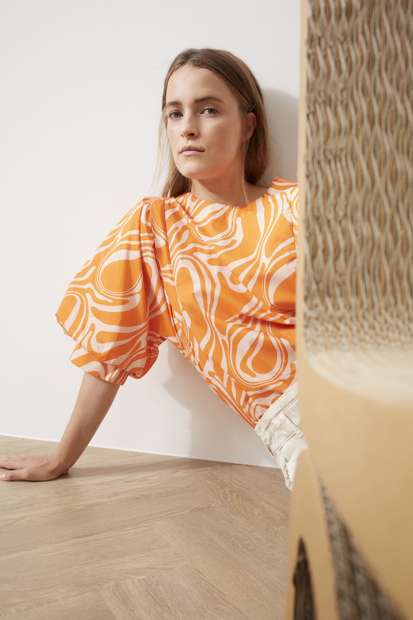 Bluse in reiner Baumwolle