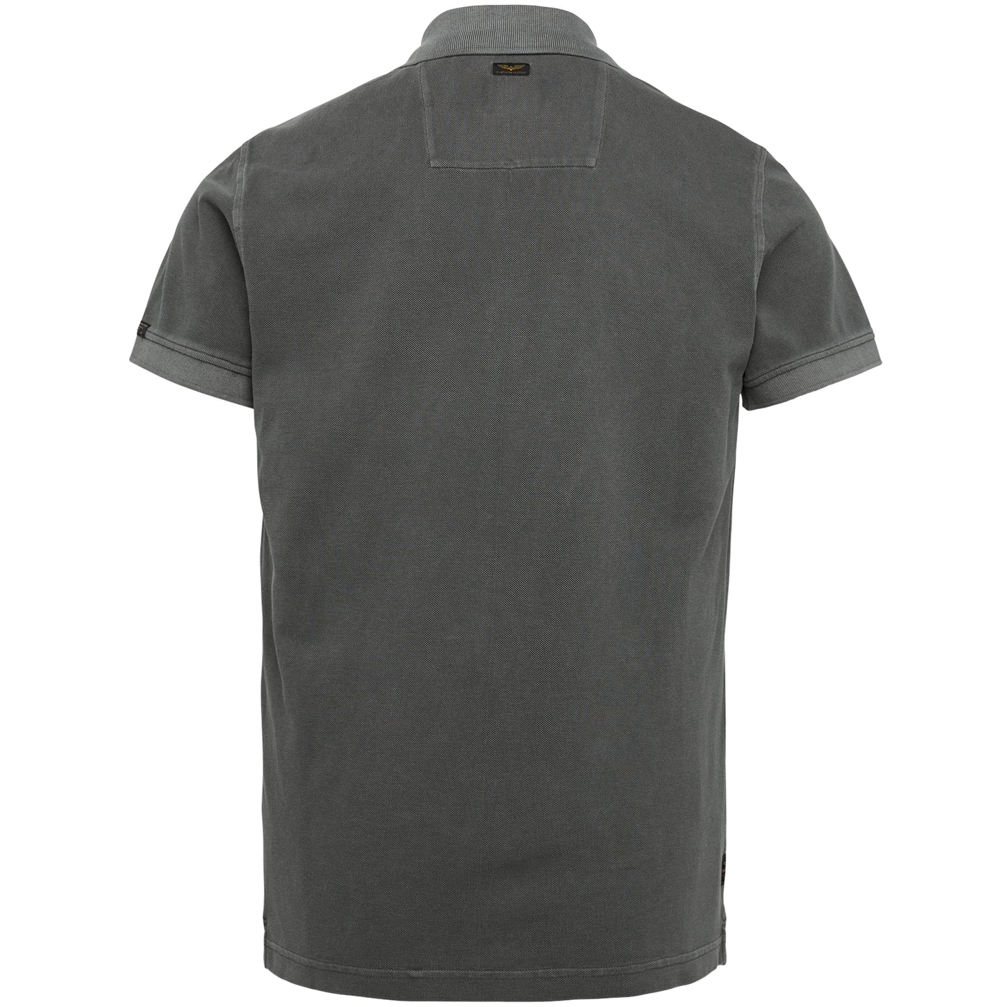 Short sleeve polo garment dyed pique