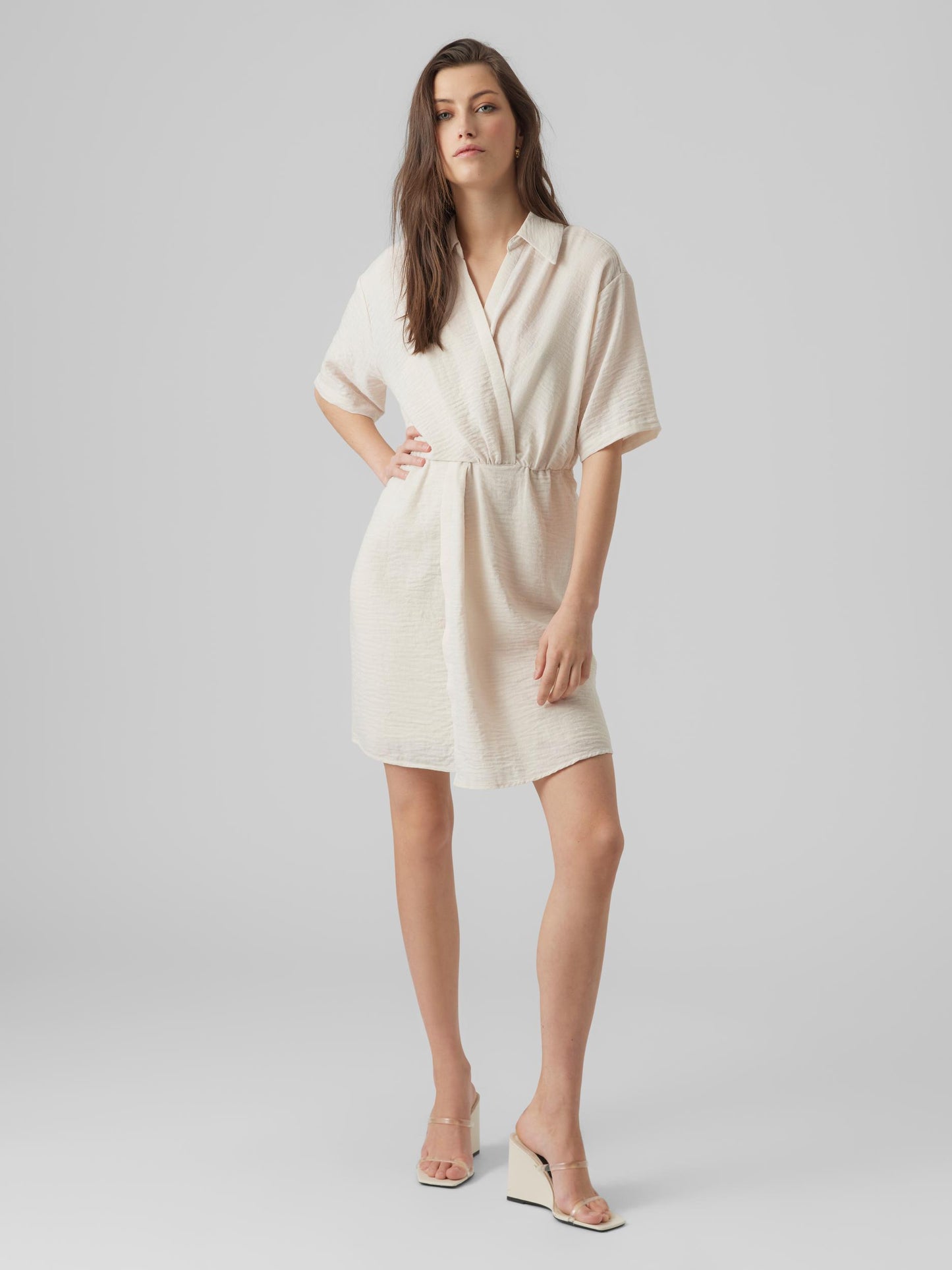 VMCHRIS SS SHORT WRAP DRESS WVN