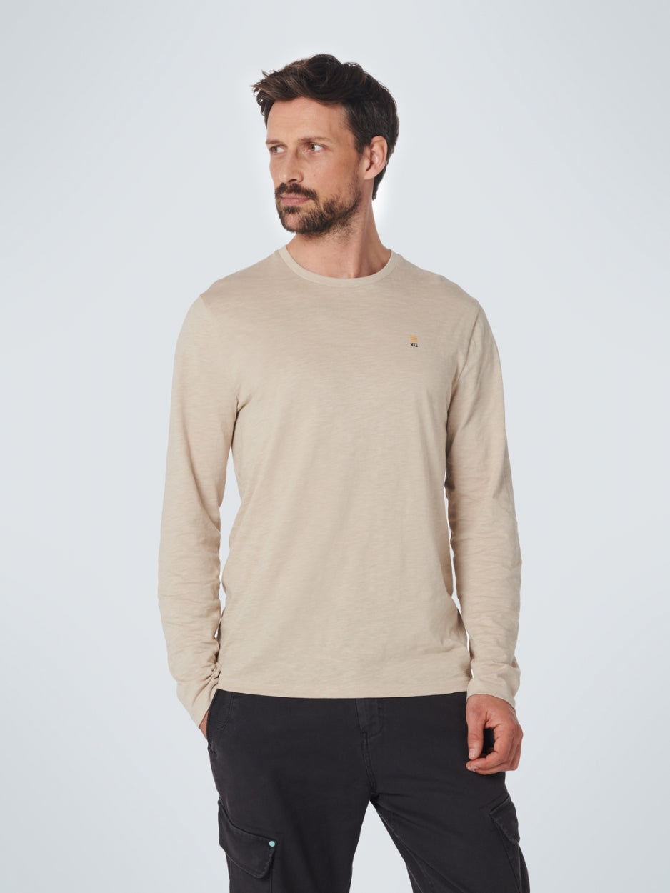 T-Shirt Long Sleeve Crewneck Slub