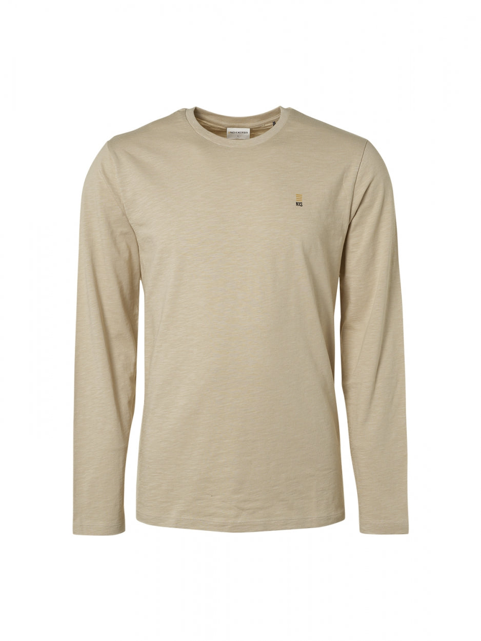 T-Shirt Long Sleeve Crewneck Slub