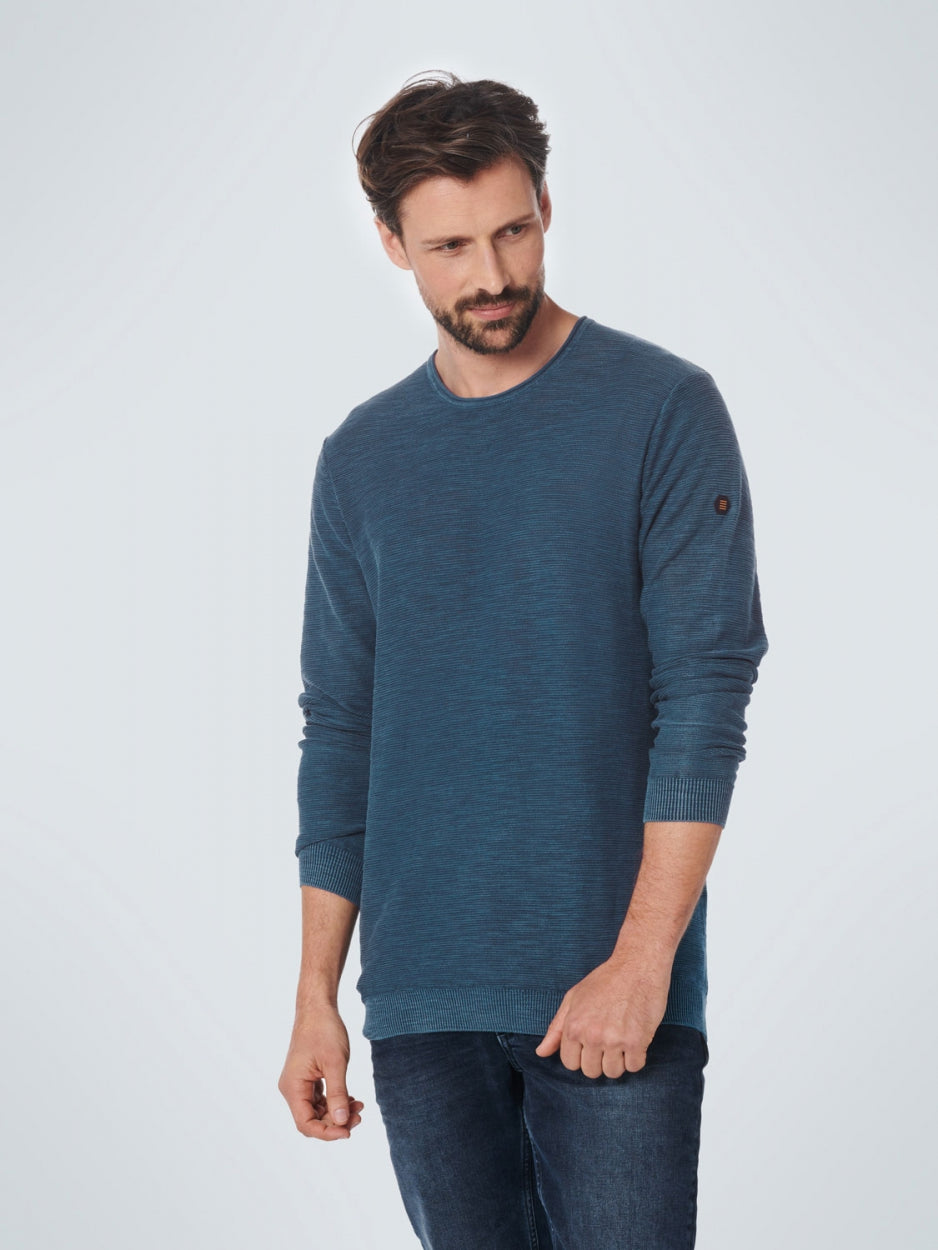 Pullover Crewneck Relief Garment Dyed + Stone Washed