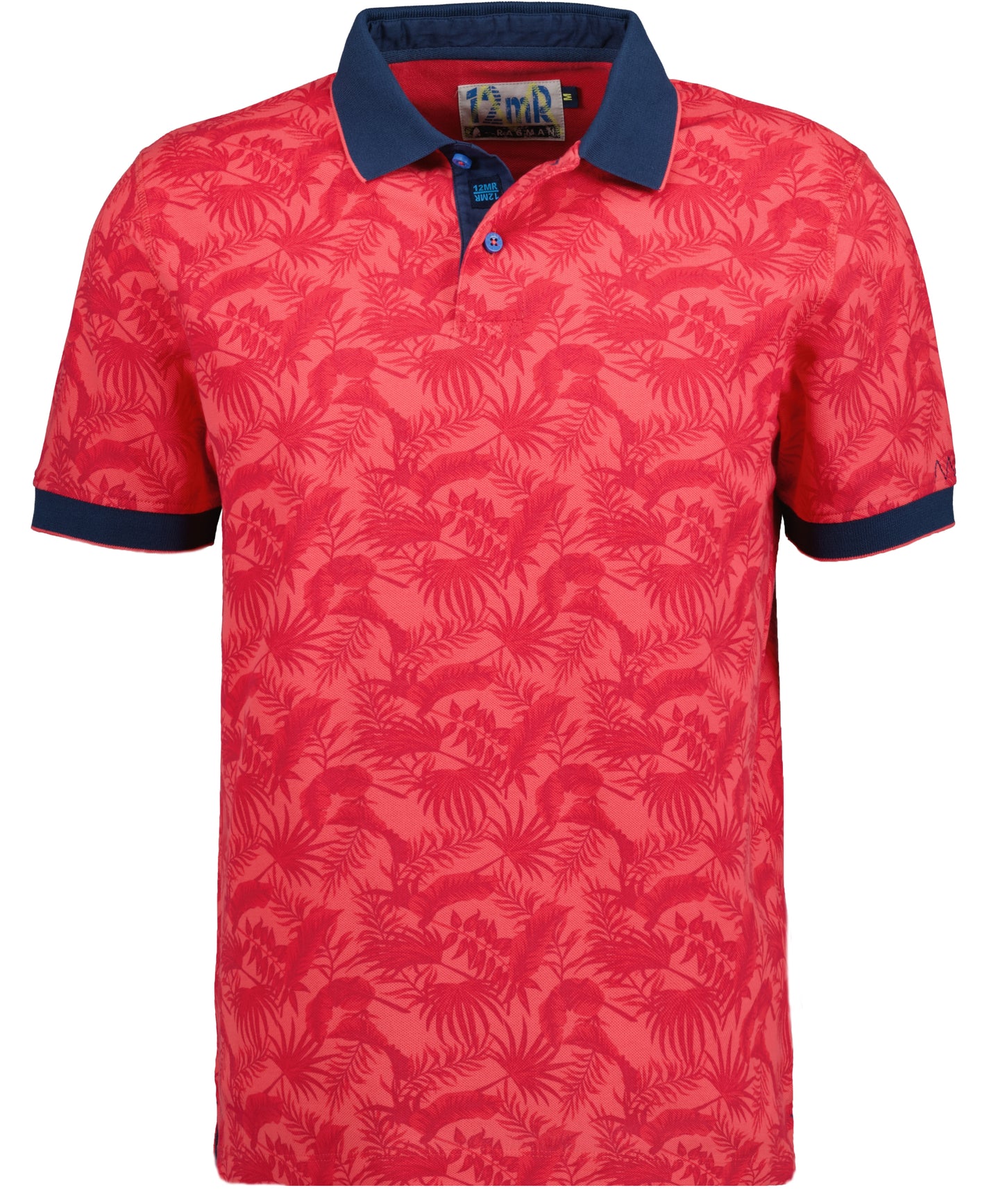 Piqué-Polo Palmenprint