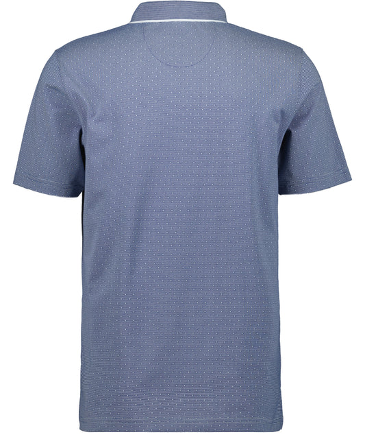 Softknit Poloshirt mit Minimal-Dessin und RV