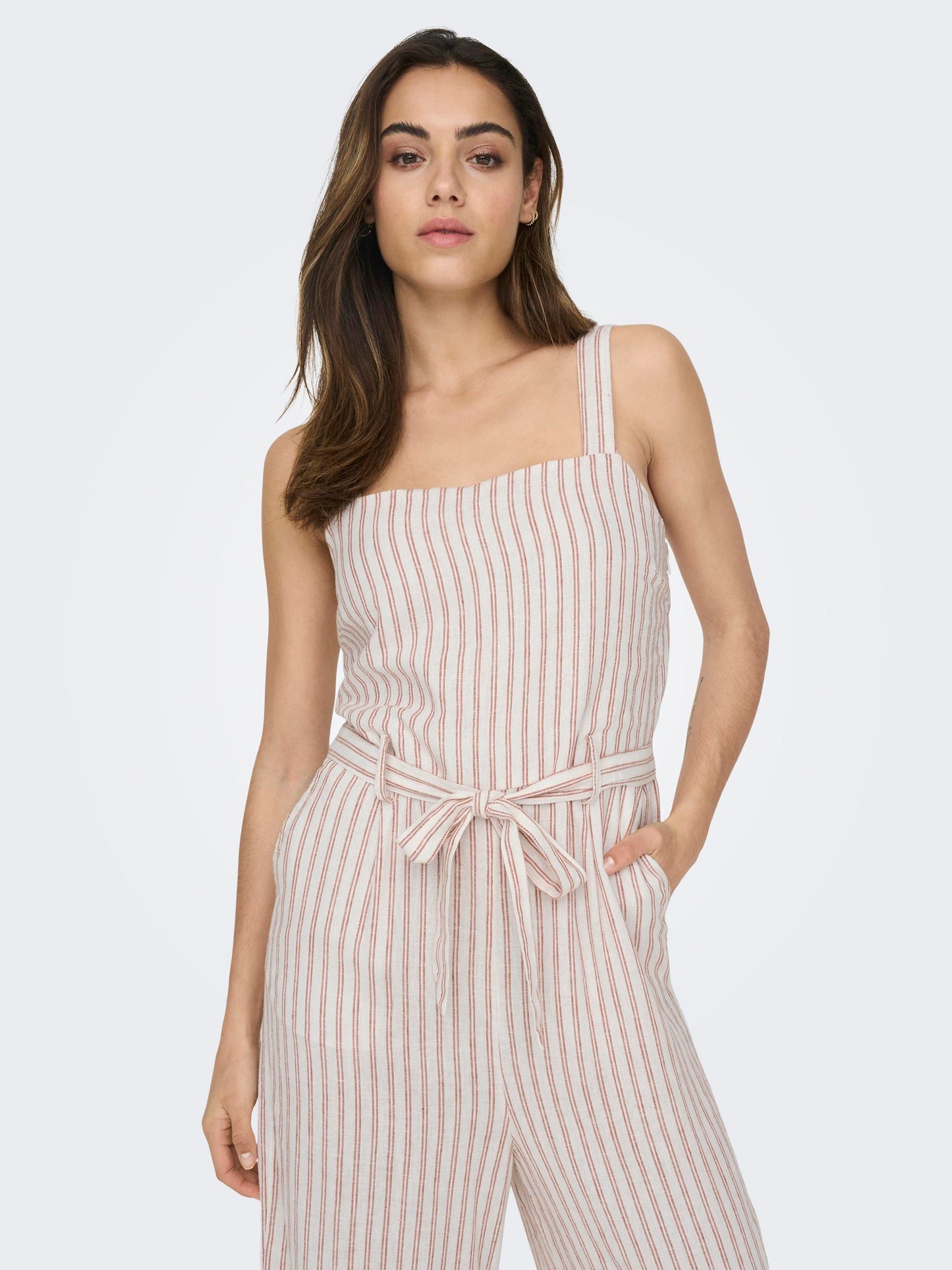 ONLCANYON-CARO LINEN BLEND JUMPSUIT PNT