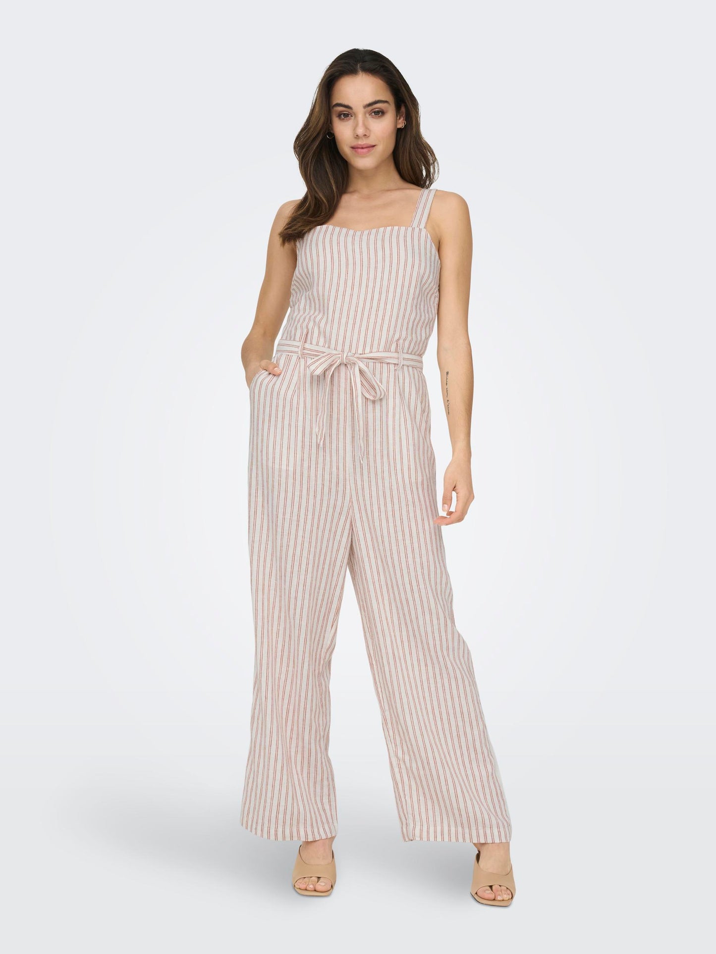 ONLCANYON-CARO LINEN BLEND JUMPSUIT PNT